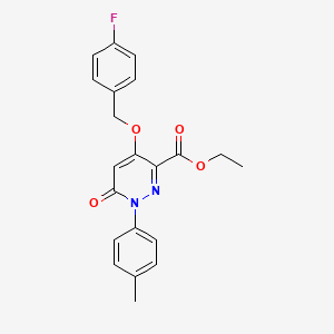 Ethyl 4-[(4-fluorophenyl)methoxy]-1-(4-methylphenyl)-6-oxopyridazine-3-carboxylate