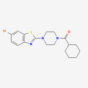 molecular formula C18H22BrN3OS B3018181 (4-(6-Bromobenzo[d]thiazol-2-yl)piperazin-1-yl)(cyclohexyl)methanone CAS No. 897473-67-5