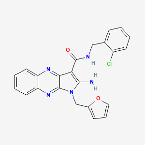 2-amino-N-(2-chlorobenzyl)-1-(furan-2-ylmethyl)-1H-pyrrolo[2,3-b]quinoxaline-3-carboxamide
