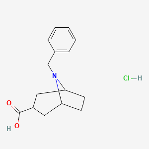 molecular formula C15H20ClNO2 B3018187 8-Benzyl-8-azabicyclo[3.2.1]octane-3-carboxylic acid hydrochloride CAS No. 1311316-62-7