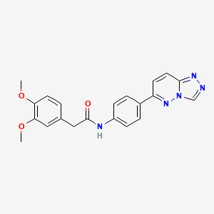 molecular formula C21H19N5O3 B3018191 2-(3,4-dimethoxyphenyl)-N-[4-([1,2,4]triazolo[4,3-b]pyridazin-6-yl)phenyl]acetamide CAS No. 891116-23-7