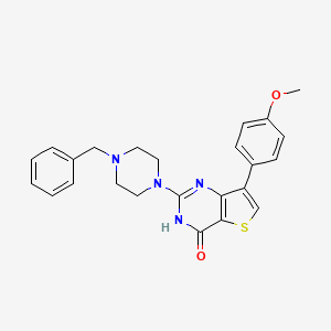 molecular formula C24H24N4O2S B3018199 2-(4-benzylpiperazin-1-yl)-7-(4-methoxyphenyl)thieno[3,2-d]pyrimidin-4(3H)-one CAS No. 1226453-50-4