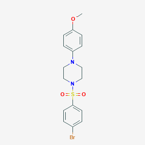molecular formula C17H19BrN2O3S B301820 1-[(4-Bromophenyl)sulfonyl]-4-(4-methoxyphenyl)piperazine 