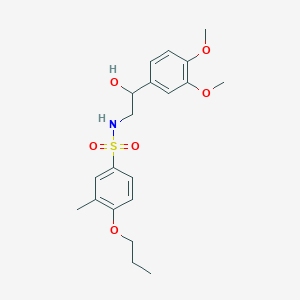 molecular formula C20H27NO6S B3018216 N-(2-(3,4-dimethoxyphenyl)-2-hydroxyethyl)-3-methyl-4-propoxybenzenesulfonamide CAS No. 1797620-05-3