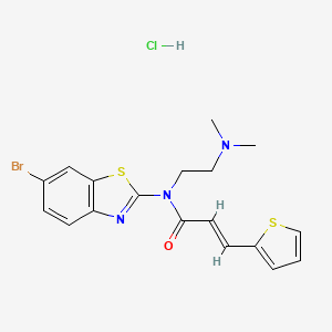 (E)-N-(6-bromobenzo[d]thiazol-2-yl)-N-(2-(dimethylamino)ethyl)-3-(thiophen-2-yl)acrylamide hydrochloride