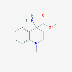 molecular formula C12H16N2O2 B3018227 4-Amino-4-methoxycarbonyl-1-methyl-1,2,3,4-tetrahydroquinoline CAS No. 1211579-67-7