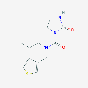 molecular formula C12H17N3O2S B3018229 2-oxo-N-propyl-N-(thiophen-3-ylmethyl)imidazolidine-1-carboxamide CAS No. 1797648-23-7