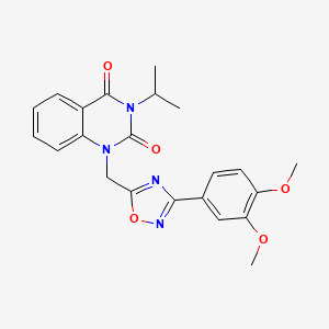 1-((3-(3,4-dimethoxyphenyl)-1,2,4-oxadiazol-5-yl)methyl)-3-isopropylquinazoline-2,4(1H,3H)-dione