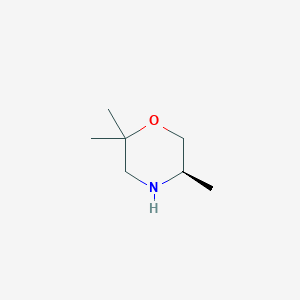 molecular formula C7H15NO B3018237 (5R)-2,2,5-Trimethylmorpholine CAS No. 2102411-90-3