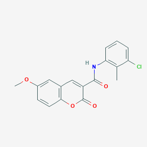 molecular formula C18H14ClNO4 B3018238 N-(3-chloro-2-methylphenyl)-6-methoxy-2-oxo-2H-chromene-3-carboxamide CAS No. 325779-77-9