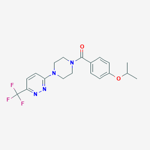 (4-Propan-2-yloxyphenyl)-[4-[6-(trifluoromethyl)pyridazin-3-yl]piperazin-1-yl]methanone