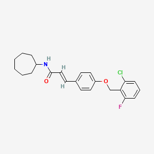 (E)-3-[4-[(2-chloro-6-fluorophenyl)methoxy]phenyl]-N-cycloheptylprop-2-enamide