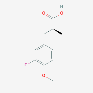 molecular formula C11H13FO3 B3018248 (2S)-3-(3-Fluoro-4-methoxyphenyl)-2-methylpropanoic acid CAS No. 2248188-36-3