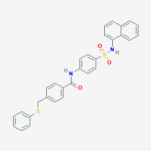 molecular formula C30H24N2O3S2 B301826 N-[4-(naphthalen-1-ylsulfamoyl)phenyl]-4-[(phenylsulfanyl)methyl]benzamide 