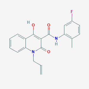 molecular formula C20H17FN2O3 B3018262 1-烯丙基-N-(5-氟-2-甲基苯基)-4-羟基-2-氧代-1,2-二氢喹啉-3-甲酰胺 CAS No. 941949-58-2