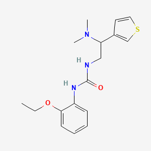 molecular formula C17H23N3O2S B3018268 1-(2-(Dimethylamino)-2-(thiophen-3-yl)ethyl)-3-(2-ethoxyphenyl)urea CAS No. 1105237-89-5