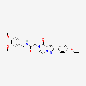 molecular formula C25H26N4O5 B3018269 N-(3,4-dimethoxybenzyl)-2-[2-(4-ethoxyphenyl)-4-oxopyrazolo[1,5-a]pyrazin-5(4H)-yl]acetamide CAS No. 941938-58-5
