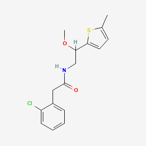 molecular formula C16H18ClNO2S B3018273 2-(2-氯苯基)-N-(2-甲氧基-2-(5-甲基噻吩-2-基)乙基)乙酰胺 CAS No. 1797352-34-1