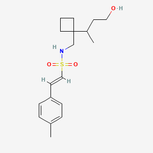 (E)-N-[[1-(4-Hydroxybutan-2-yl)cyclobutyl]methyl]-2-(4-methylphenyl)ethenesulfonamide