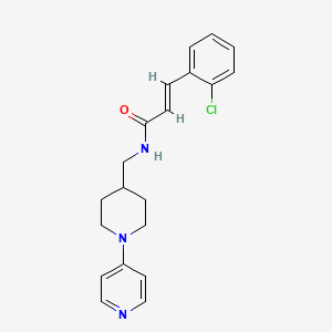 (E)-3-(2-chlorophenyl)-N-((1-(pyridin-4-yl)piperidin-4-yl)methyl)acrylamide