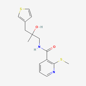 N-{2-hydroxy-2-[(thiophen-3-yl)methyl]propyl}-2-(methylsulfanyl)pyridine-3-carboxamide