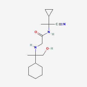 N-(1-Cyano-1-cyclopropylethyl)-2-[(2-cyclohexyl-1-hydroxypropan-2-YL)amino]acetamide