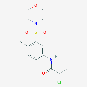 2-chloro-N-[4-methyl-3-(morpholine-4-sulfonyl)phenyl]propanamide