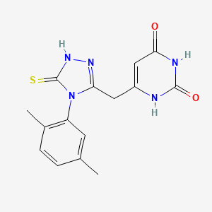 6-[[4-(2,5-dimethylphenyl)-5-sulfanylidene-1H-1,2,4-triazol-3-yl]methyl]-1H-pyrimidine-2,4-dione