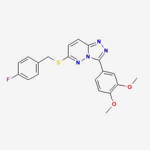 3-(3,4-Dimethoxyphenyl)-6-[(4-fluorophenyl)methylsulfanyl]-[1,2,4]triazolo[4,3-b]pyridazine