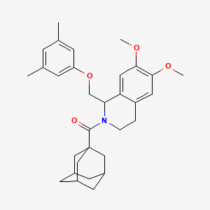 1-adamantyl-[1-[(3,5-dimethylphenoxy)methyl]-6,7-dimethoxy-3,4-dihydro-1H-isoquinolin-2-yl]methanone