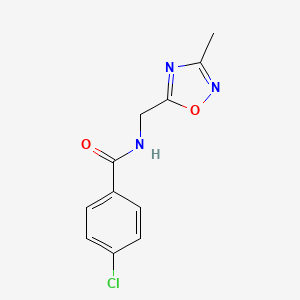4-chloro-N-((3-methyl-1,2,4-oxadiazol-5-yl)methyl)benzamide