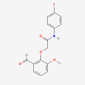 molecular formula C16H14FNO4 B3018319 N-(4-fluorophenyl)-2-(2-formyl-6-methoxyphenoxy)acetamide CAS No. 426232-26-0