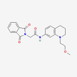 molecular formula C22H23N3O4 B3018326 2-(1,3-dioxoisoindolin-2-yl)-N-(1-(2-methoxyethyl)-1,2,3,4-tetrahydroquinolin-7-yl)acetamide CAS No. 1171937-26-0