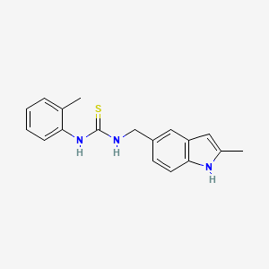 molecular formula C18H19N3S B3018329 1-((2-methyl-1H-indol-5-yl)methyl)-3-(o-tolyl)thiourea CAS No. 852139-48-1