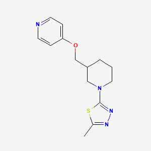 2-Methyl-5-[3-(pyridin-4-yloxymethyl)piperidin-1-yl]-1,3,4-thiadiazole