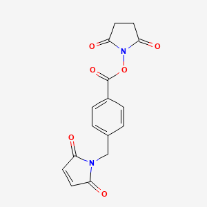 molecular formula C16H12N2O6 B3018347 4-(2-N-Maleimido)methyl benzoic acid-NHS CAS No. 64987-84-4