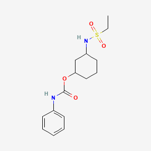 molecular formula C15H22N2O4S B3018351 3-(Ethylsulfonamido)cyclohexyl phenylcarbamate CAS No. 1351595-38-4
