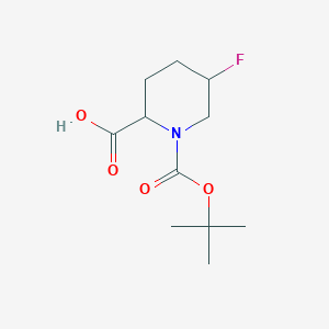 5-Fluoro-1-[(2-methylpropan-2-yl)oxycarbonyl]piperidine-2-carboxylic acid
