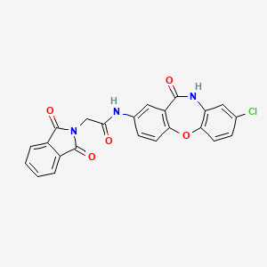 molecular formula C23H14ClN3O5 B3018363 N-(8-chloro-11-oxo-10,11-dihydrodibenzo[b,f][1,4]oxazepin-2-yl)-2-(1,3-dioxoisoindolin-2-yl)acetamide CAS No. 922110-32-5