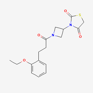 molecular formula C17H20N2O4S B3018365 3-(1-(3-(2-Ethoxyphenyl)propanoyl)azetidin-3-yl)thiazolidine-2,4-dione CAS No. 2309554-31-0