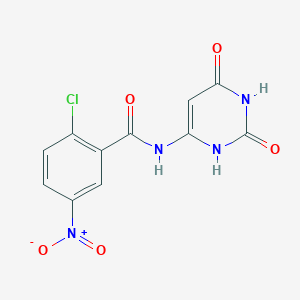 molecular formula C11H7ClN4O5 B3018367 2-氯-N-(2,4-二氧代-1H-嘧啶-6-基)-5-硝基苯甲酰胺 CAS No. 868216-27-7