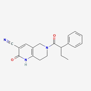 2-Oxo-6-(2-phenylbutanoyl)-1,2,5,6,7,8-hexahydro-1,6-naphthyridine-3-carbonitrile