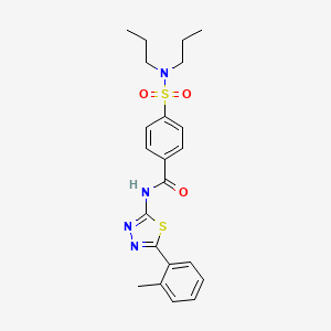 4-(dipropylsulfamoyl)-N-[5-(2-methylphenyl)-1,3,4-thiadiazol-2-yl]benzamide