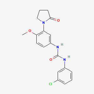 molecular formula C18H18ClN3O3 B3018381 1-(3-Chlorophenyl)-3-(4-methoxy-3-(2-oxopyrrolidin-1-yl)phenyl)urea CAS No. 922864-51-5