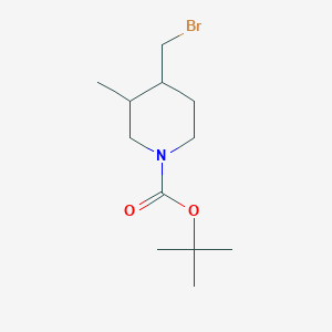 molecular formula C12H22BrNO2 B3018389 Tert-butyl 4-(bromomethyl)-3-methylpiperidine-1-carboxylate CAS No. 2229639-79-4