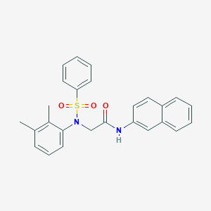 molecular formula C26H24N2O3S B301839 2-[2,3-dimethyl(phenylsulfonyl)anilino]-N-(2-naphthyl)acetamide 