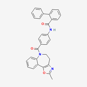 molecular formula C32H25N3O3 B3018397 Conivaptan oxazole byproduct CAS No. 168626-93-5