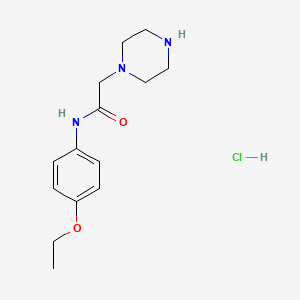 molecular formula C14H22ClN3O2 B3018402 N-(4-ethoxyphenyl)-2-(piperazin-1-yl)acetamide hydrochloride CAS No. 1158382-01-4