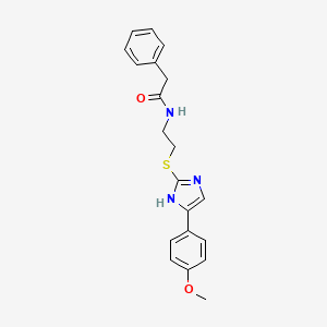 N-(2-((5-(4-methoxyphenyl)-1H-imidazol-2-yl)thio)ethyl)-2-phenylacetamide