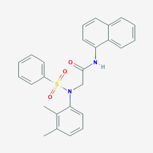 molecular formula C26H24N2O3S B301841 2-[2,3-dimethyl(phenylsulfonyl)anilino]-N-(1-naphthyl)acetamide 